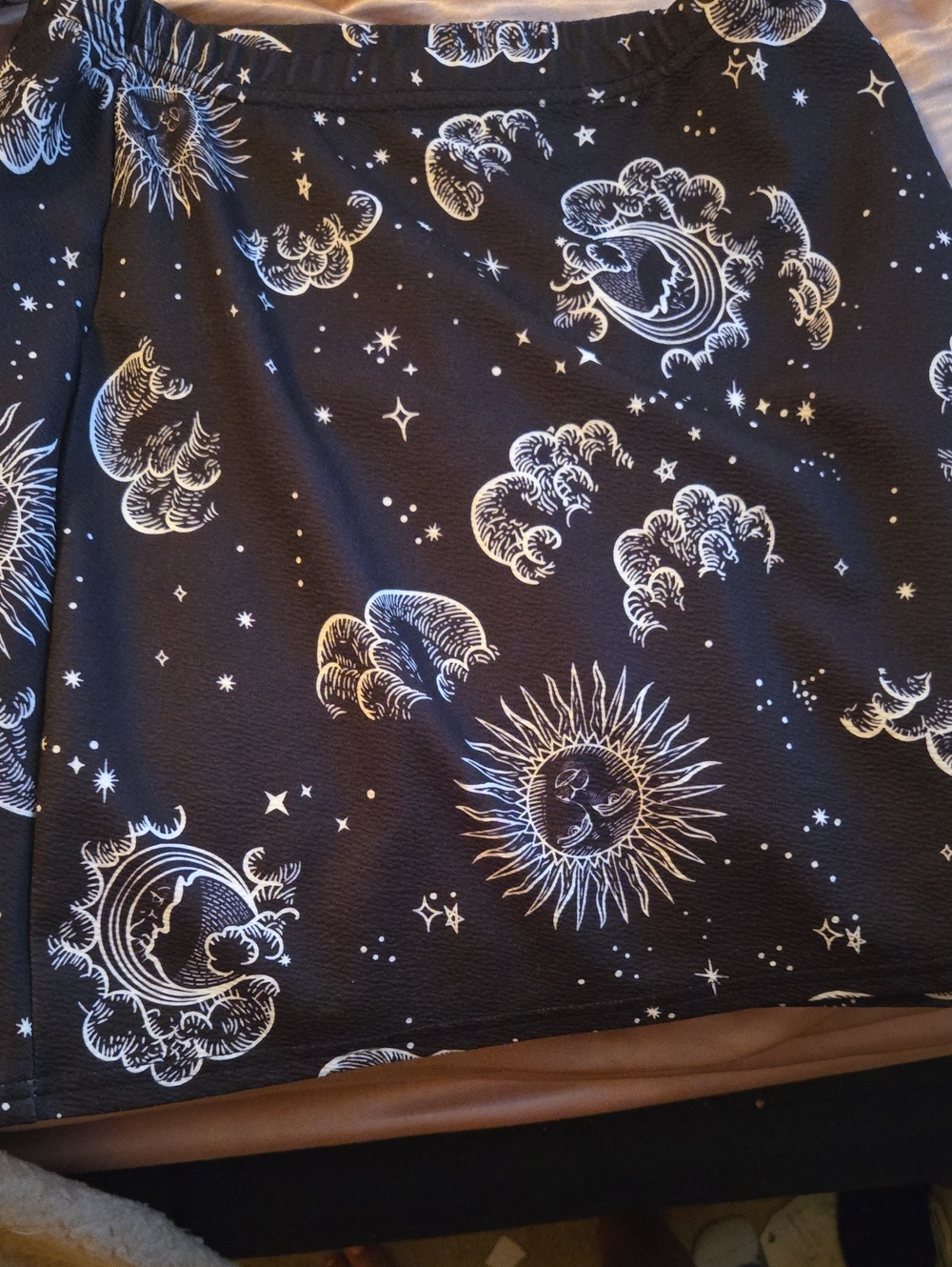 Kids Celestial Moon & Sun Pajama Set - Black
